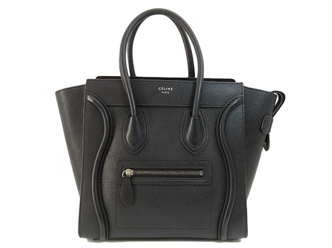 Céline Bolso de mano micro Luggage de Celine Negro Cuero  ref.1510033