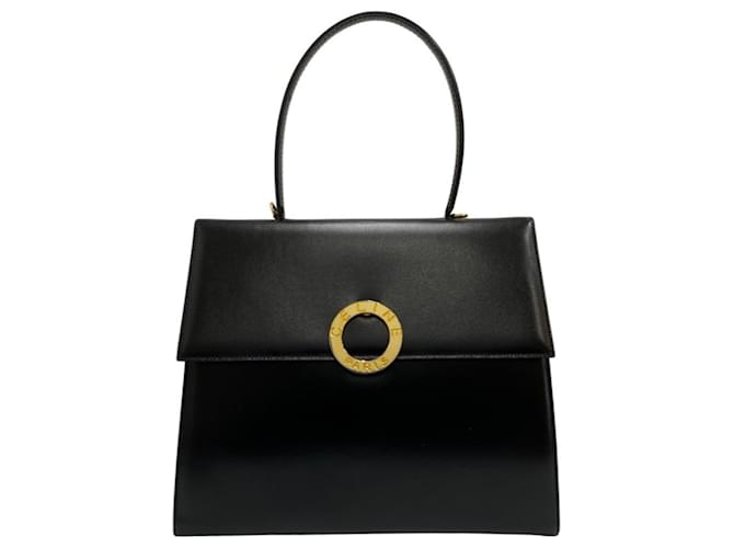 Céline Celine Vintage Circle Logo Hardware Calf Leather