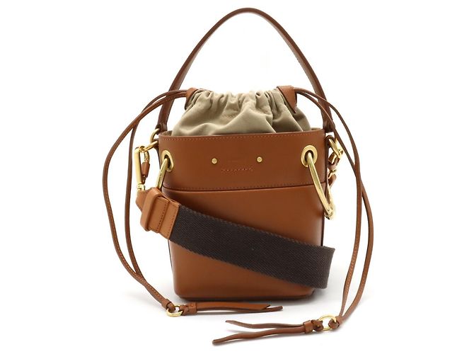 Borsa a secchiello Chloé ROY Cammello Pelle