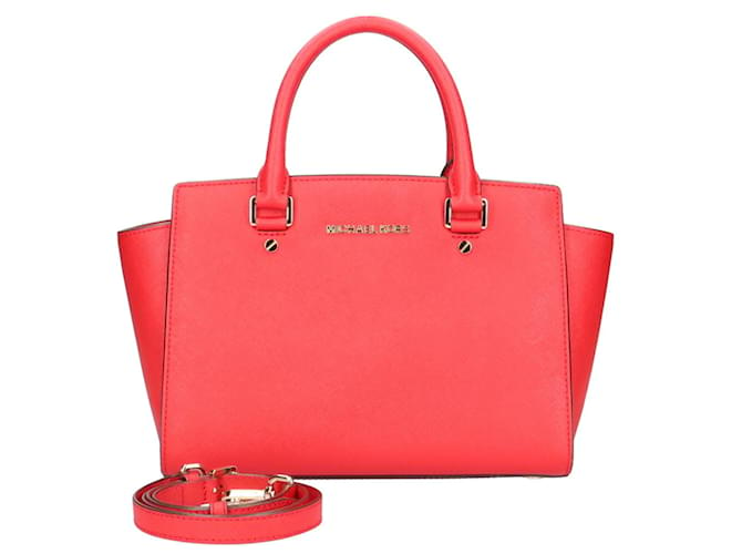 Michael Kors Selma Leather Shoulder Bag Red  ref.1510288