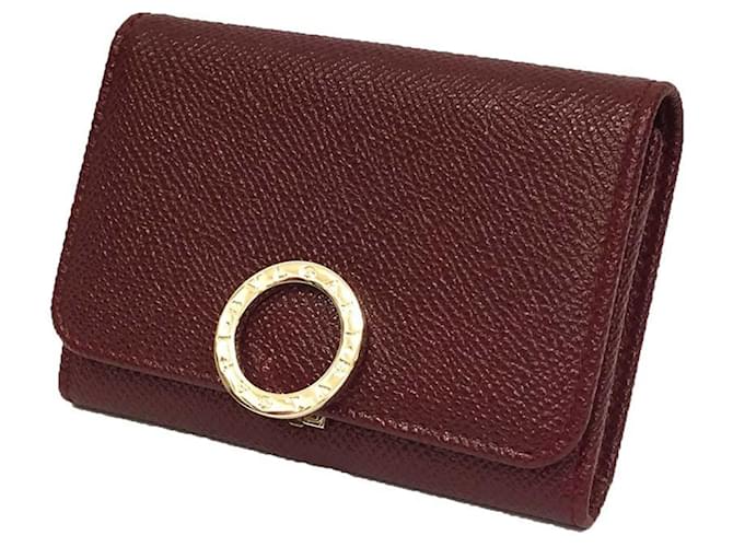 Bvlgari Men on sale Burgundy Dark Brown Wallet