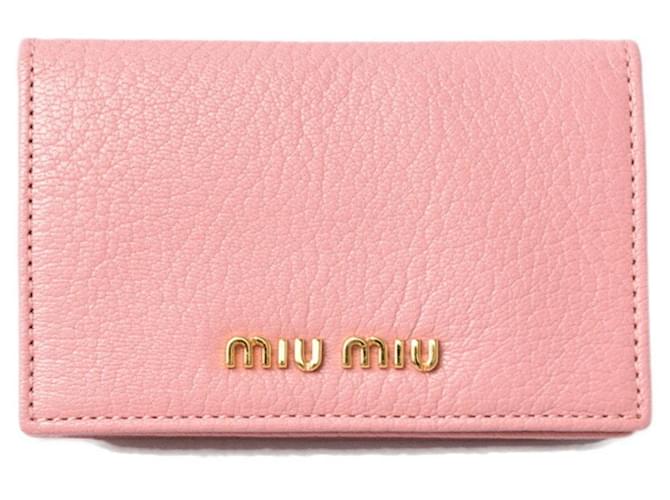 Porte-cartes en cuir Miu Miu  ref.1510726