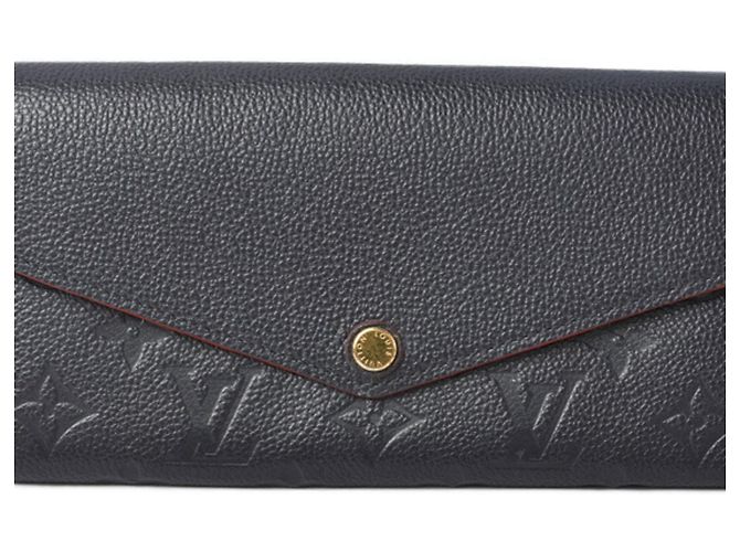 Louis Vuitton Monogram Empreinte Long Wallet Red