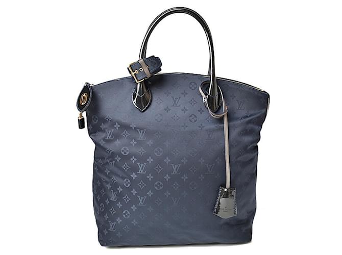 Bolso Tote Lockit MM Monogram De Jour Louis Vuitton Azul Cuero Nylon  ref.1510744