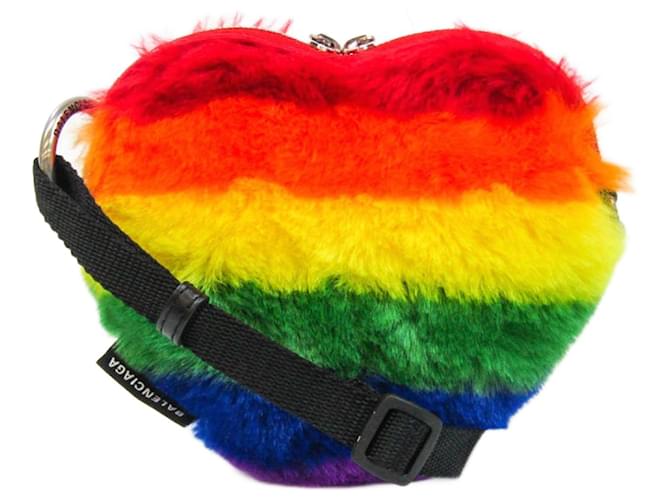 Balenciaga Heart-shaped Fur Shoulder Bag Multiple colors  ref.1510825