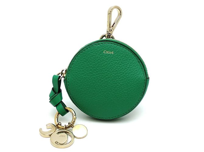 Chloé Alphabet Small Coin Purse Green