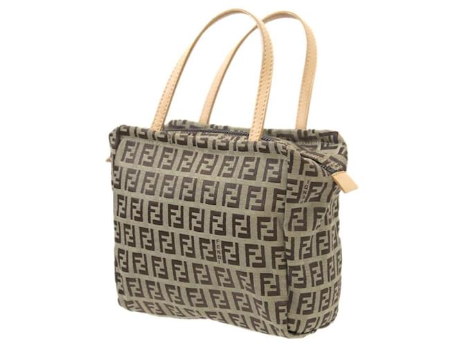 Fendi Canvas Zucca Tragetasche Beige Leinwand  ref.1510895