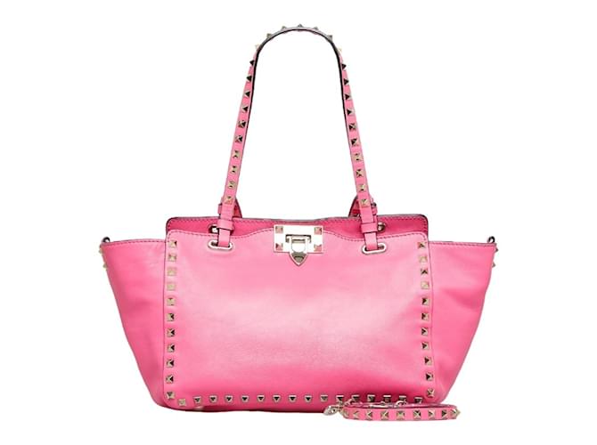 Valentino Rockstud Pink Leather Handbag  ref.1510925