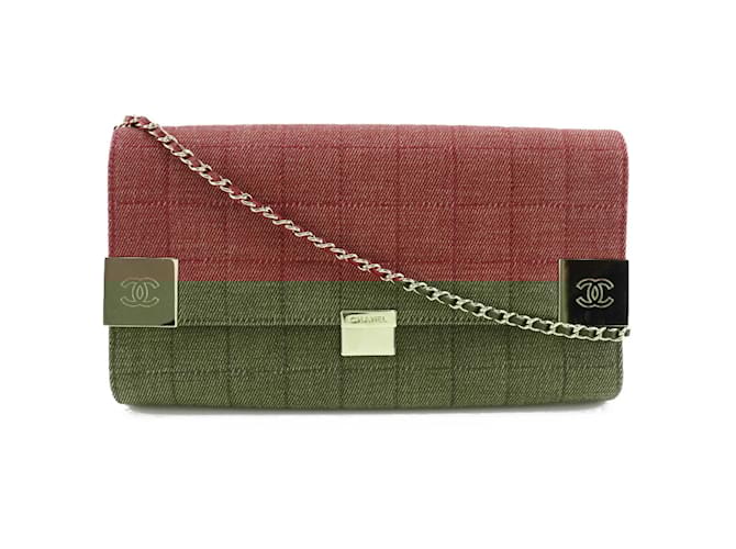 Chanel Red Cotton Canvas Shoulder Bag Cloth  ref.1510939