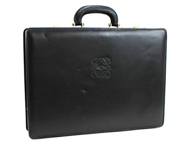 Loewe Anagram Attaché Case Black Leather  ref.1511100