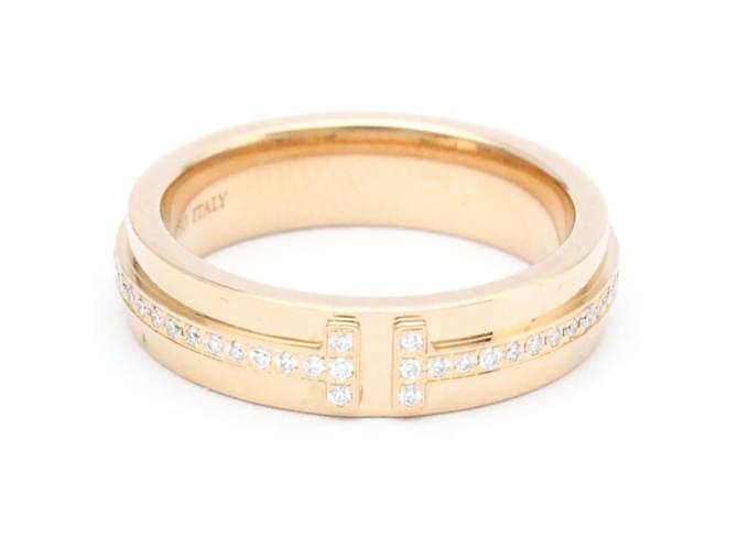 Tiffany & Co Anello stretto Tiffany T True in oro rosa D'oro  ref.1511166