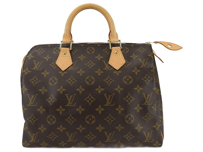 Speedy Borsa a mano in tela Monogram Louis Vuitton Marrone