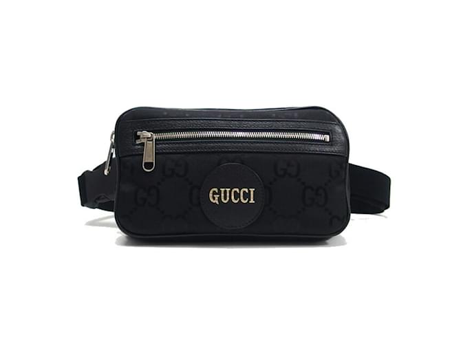 Gucci Off the Grid GG Nylon Belt Bag Black Leather  ref.1511659