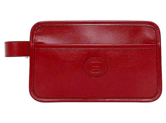 Clutch in pelle rossa Gucci Rosso  ref.1511680