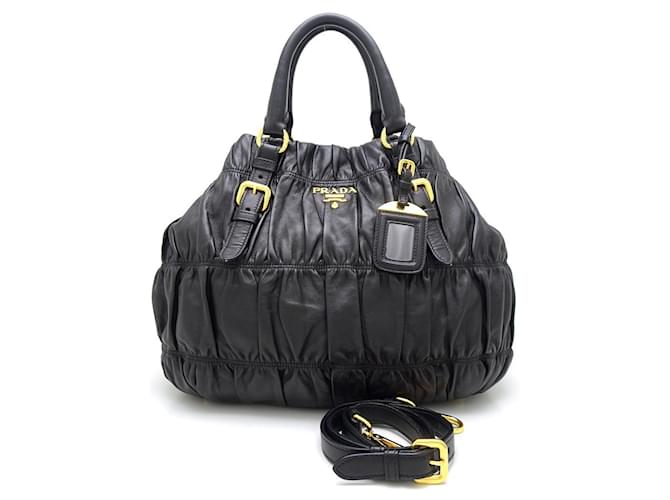 Bolso de cuero 2Way Prada BN1789 Negro  ref.1511873