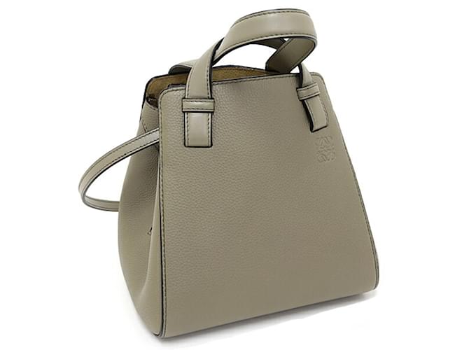 Loewe Hammock Nugget 2-Way Hand Shoulder Bag Khaki Leather  ref.1512002