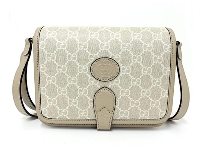 GUCCI Mini Crossbody Bag Beige Golden Cloth ref.1512012