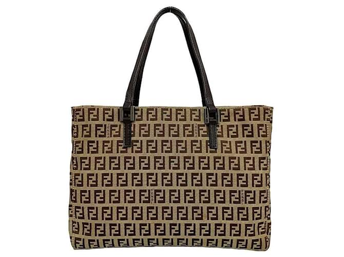 Fendi Zucchino Handbag/Tote Bag Brown  ref.1512128