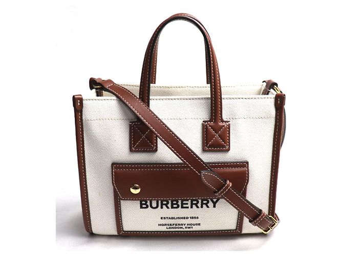 Bolsa Burberry Freya Tote com alça dupla Marrom