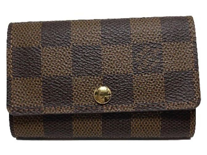 Estojo de Chaves Damier Multicle 6 da Louis Vuitton Marrom Damier ebene