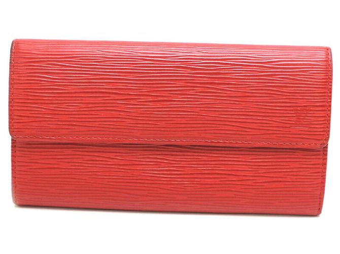 Cartera larga Louis Vuitton Epi rojo castellan Roja