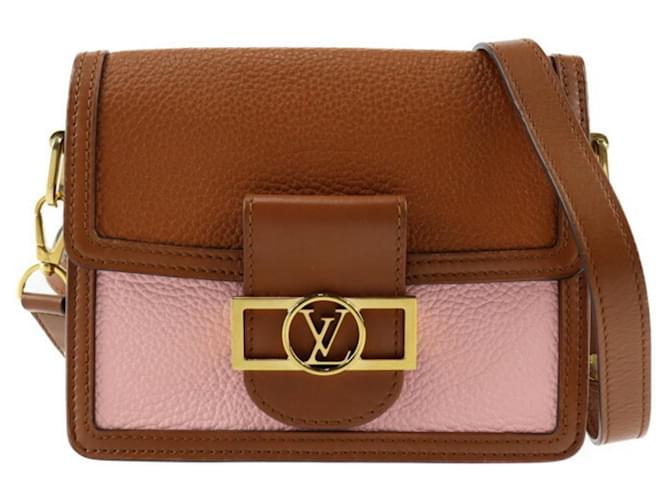 Borsa a Spalla Dauphine MINI di Louis Vuitton Marrone Rosa  ref.1512610