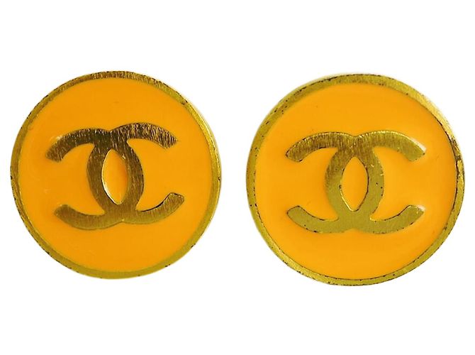 Boucles d'oreilles Earcuff Chanel Coco Noir Orange