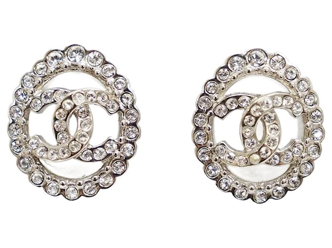 Boucles d'oreilles Chanel Oval Coco Stone Métal  ref.1512629