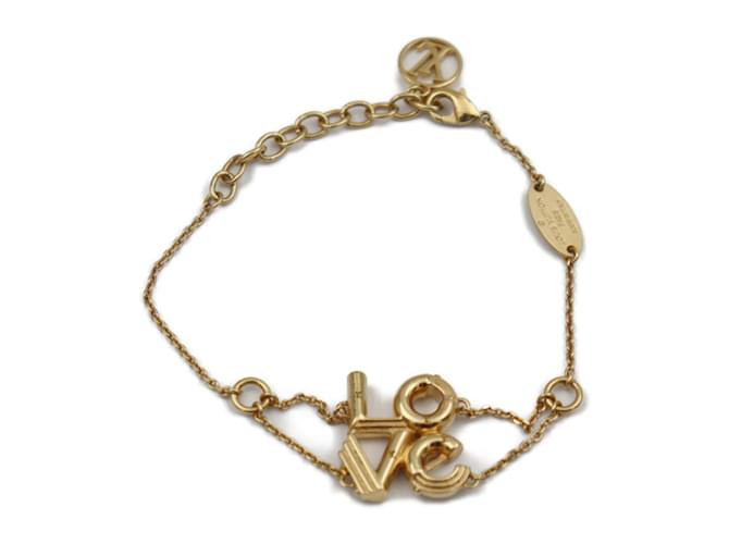 Bracelet Charme LOVE LV&ME de Louis Vuitton Métal Doré  ref.1512691