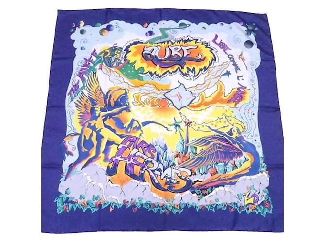 Hermès Hermes Silk Scarf Carre 90 - The Alfee Aube Libre Comme L'Ange Multiple colors  ref.1512777