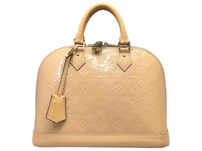 Sac à main Alma PM Vernis Louis Vuitton Cuir vernis Rose  ref.1512799