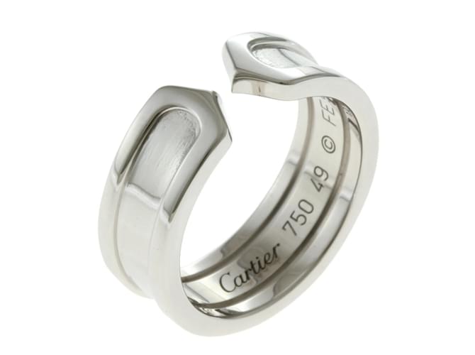 Cartier C2 Anniversary Ring Silvery White gold  ref.1512800