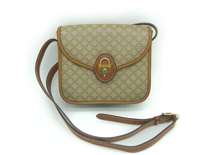 Céline Bolsa de ombro com padrão Cadena da Celine Macadam