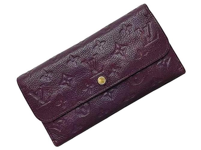 Louis Vuitton Monogram Empreinte Tri-Fold Long Wallet Golden Purple Leather  ref.1512878