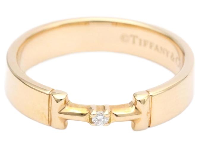 Tiffany & Co Anillo de diamante Double T Tiffany en oro rosa Dorado  ref.1512896