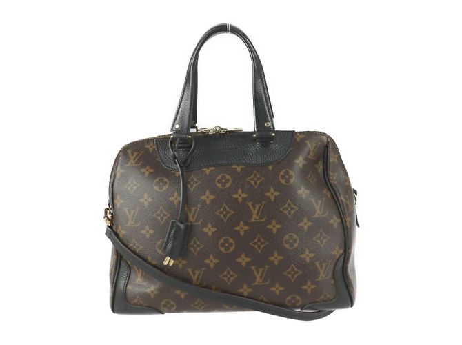 Sac à main Louis Vuitton Retiro Marron Noir Monogramme