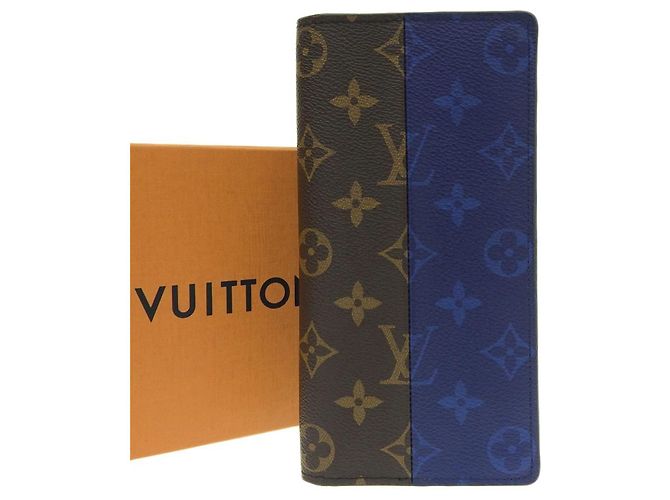 Cartera Larga Hermano Monograma Split Louis Vuitton Azul