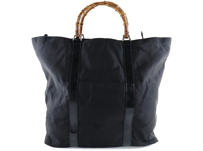Borsa Tote Gucci Bamboo Marrone Nero