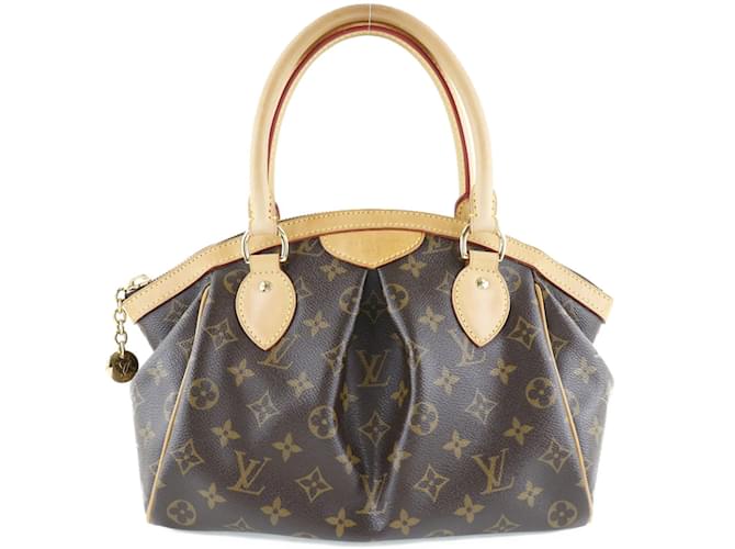 Sac à main Louis Vuitton Tivoli PM Cuir vernis Marron Monogramme  ref.1513198