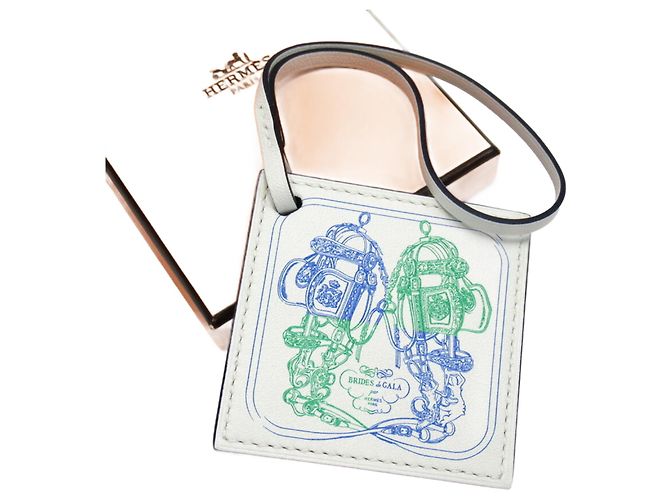 Hermès Hermes Charm Carenano BRIDES de GALA White
