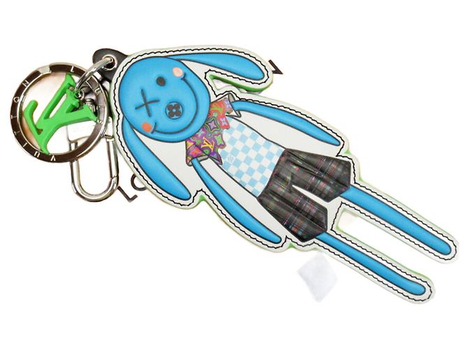 Louis Vuitton Monogram Keyring Charm Brown Blue Green