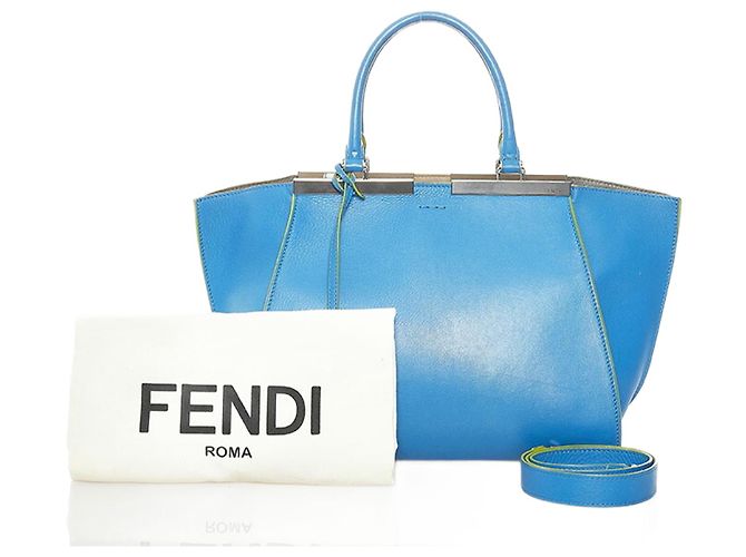 Fendi 3Jours blaue Lederhandtasche
