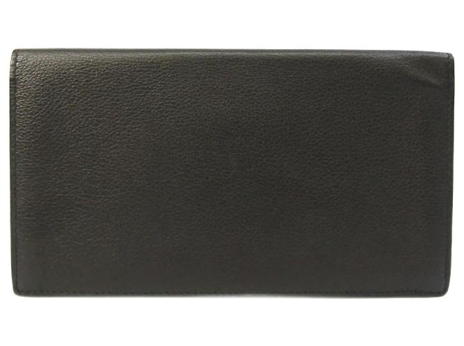Silk In Hermès Cartera larga de seda twill en cuero Hermes Citizen Gris