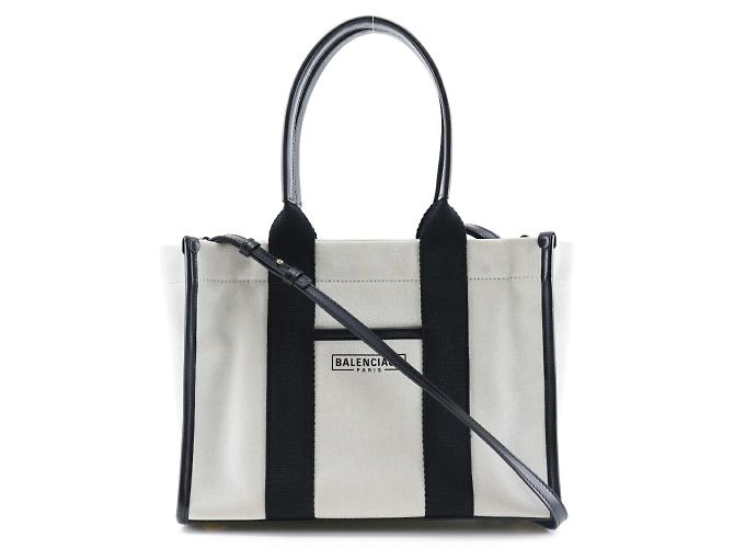 Everyday Borsa Tote Balenciaga Hardware Piccola Nero Bianco