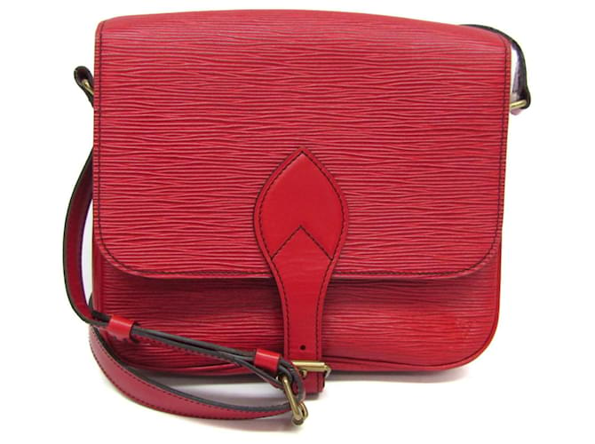 Bolsa de Ombro Louis Vuitton Epi Cartouchiere M52247 Vermelho Couro  ref.1513516