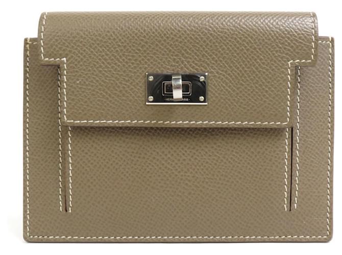 Hermès Hermes Kelly Coin Case in Etoupe Gray Taupe Leather  ref.1513577