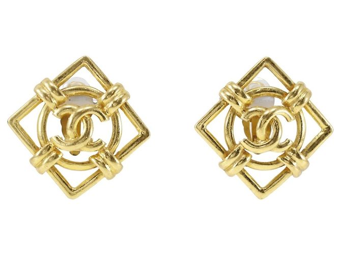 Orecchini a clip placcati in oro Chanel D'oro