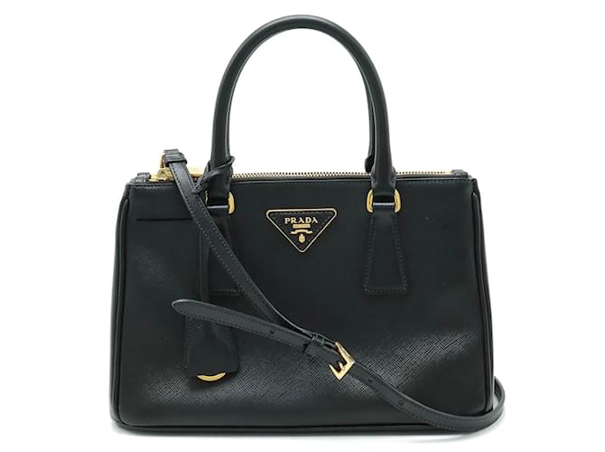 Prada Saffiano Handbag Shoulder Bag Black Leather  ref.1513712