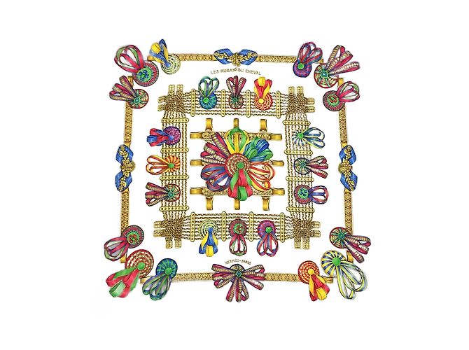 Hermès Sciarpa Carré 90 Hermes Marrone Crudo 