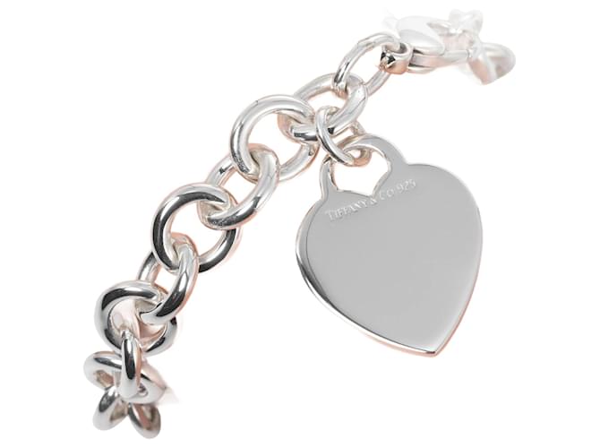 Tiffany & Co Pulseira Tiffany Return Toe com tag em forma de coração Prata  ref.1513843